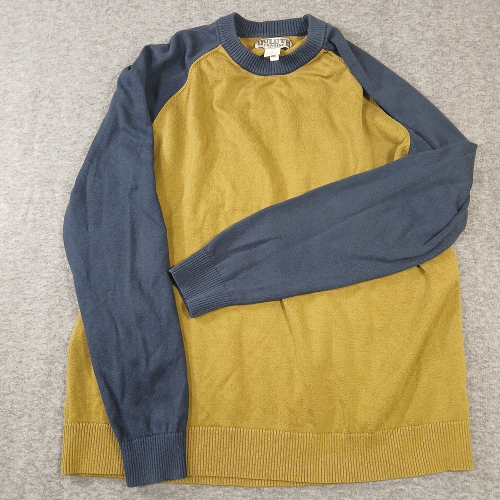 Duluth Trading Co‎ Men's XL Green Blue Long Sleeve Pullover Sweater